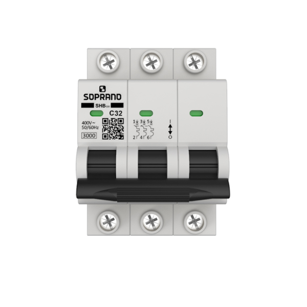 Disjuntor Din Tripolar 32a Curva C Soprano - Ref.05121.7032.31