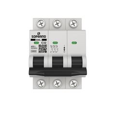 DISJUNTOR DIN TRIPOLAR 32A CURVA C SOPRANO - Ref.05121.7032.31
