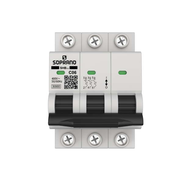 Disjuntor Din Tripolar 6a Curva C Soprano - Ref.05121.7006.31