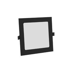 PAINEL LED BLIGHT QUADRADO EMBUTIR 12W 6500K PRETO GLIGHT - Ref.676.27.0058-0