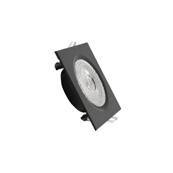 Spot Olho De Boi Led Quadrado 4w Preto Luz Amarela Bivolt Glight - Ref.670.01.0064-0