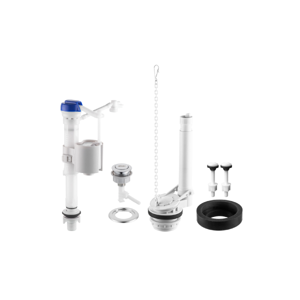 Mecanismo Universal Completo P/Caixa Acoplada Acionador Cromado Plus Herc - Ref.1000000758