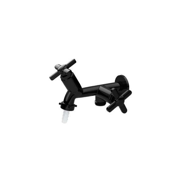 Torneira Tanque / Máquina C/Bico Sicilia Preta Herc - Ref.1000000712