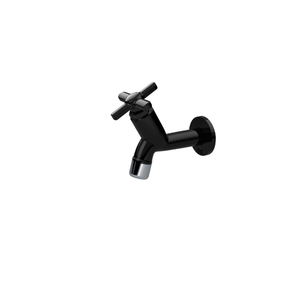 Torneira Tanque 10cm C/Arejador Sicilia Preta Herc - Ref.1000000721