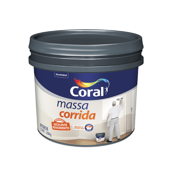 Massa Corrida Pva 20kg Balde Coral - Ref.5967615