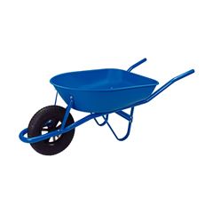 CARRO DE MÃO CAÇAMBA PLÁSTICA AZUL 50L BRAÇO METAL PNEU COM CÂMARA TRAMONTINA - Ref.77703432