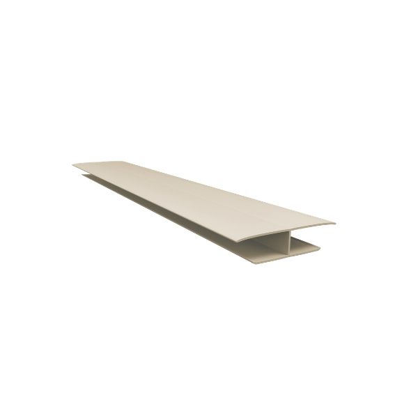 Emenda Tipo H para Forro Pvc 6m Areia Roble Novaforma - Ref.501360