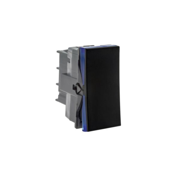 Modulo Interruptor 1 Tecla 10a Preto Borne Automático Pial Plus+ - Ref.611010PT