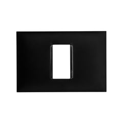 PLACA 4X2 1 MODULO HORIZONTAL PRETA PIAL PLUS+ - Ref.618501PT