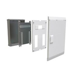 QUADRO DISTRIBUIÇÃO EMBUTIR 44 DISJUNTORES C/ BARRAMENTO 100A METÁLICO BRANCO CEMAR - Ref.904314N