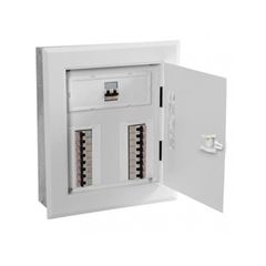 QUADRO DISTRIBUIÇÃO EMBUTIR 70 DISJUNTORES C/ BARRAMENTO 225A METÁLICO BRANCO CEMAR - Ref.904426BRN