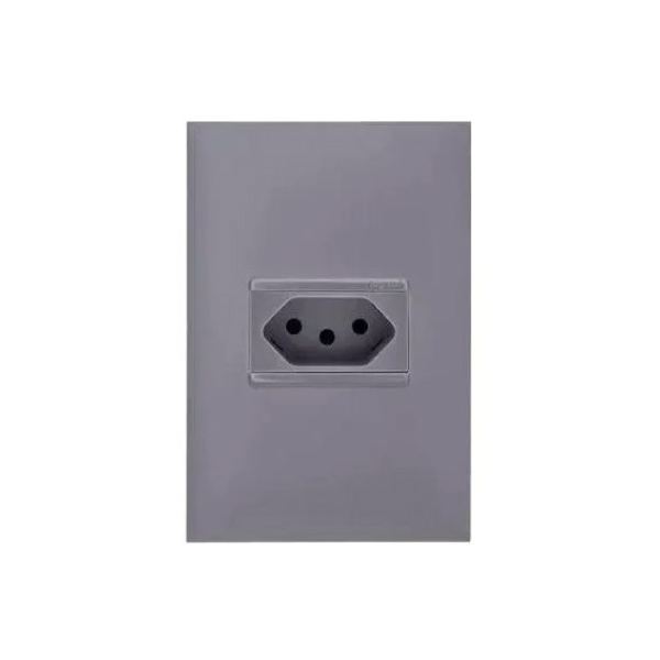 Tomada Embutir 10a Cinza Pial Plus+ - Ref.615080CZ