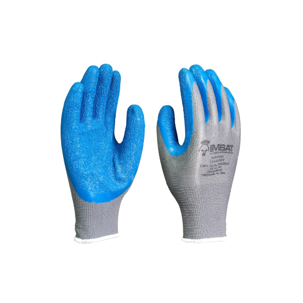 Luva Epi Tricotada / Latex Azul Tamanho-10 Gg Imbat - Ref.LV-A-BLAZ-10