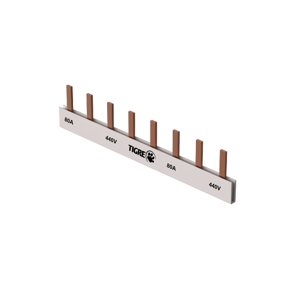 Barramento Monofásico 8 Ligações Din 80a 440V Tigre - Ref.300006181
