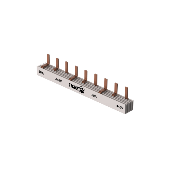 Barramento Trifásico 9 Ligações Din 80a 440v Tigre - Ref.300006183