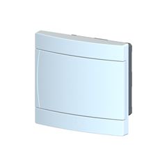 QUADRO DISTRIBUIÇÃO EMBUTIR 04 POLOS S/ BARRAMENTO BRANCO TAF - Ref.E05-1004EB