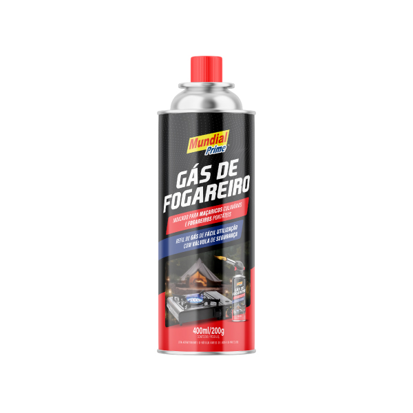 Gas Para Fogareiro 400ml Mundial Prime - Ref.AE3300001