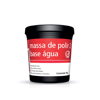 Massa Polir Branca N2 Base Água 1kg  Maxi Rubber - Ref.6MH020