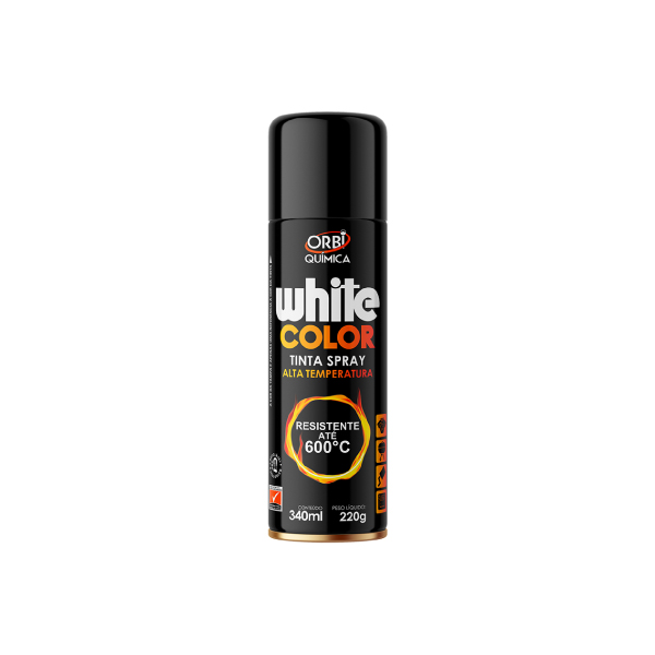 Tinta Spray Alta Temperatura Preto 340ml Orbi - Ref.18759