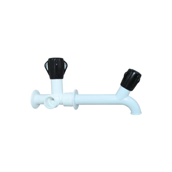 Registro Máquina De Lavar 3/4 C/ Torneira Branca / Preta Lekat - Ref.108-1