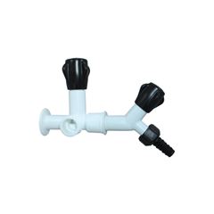 REGISTRO MÁQUINA DE LAVAR 3/4 C/ TORNEIRA DE BICO BRANCA / PRETA LEKAT - Ref.109-9