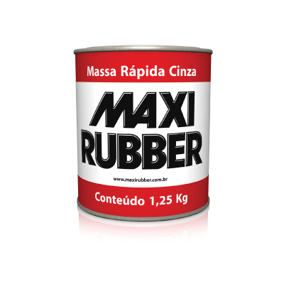 Massa Rapida Cinza 1,25kg Maxi Rubber - Ref.2MA001