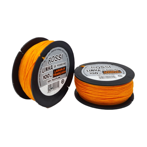 Linha Pedreiro Trançada 100m Rossi Laranja Unifio - Ref.7898090990119