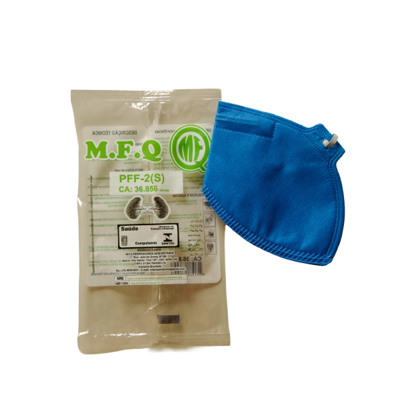 Mascara Proteção Pff2 Dobrável Azul MFQ - Ref.3
