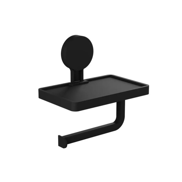 Papeleira Autoadesivo Preto C/ Suporte Astra - Ref.AD4/PAPS*PR-FOS