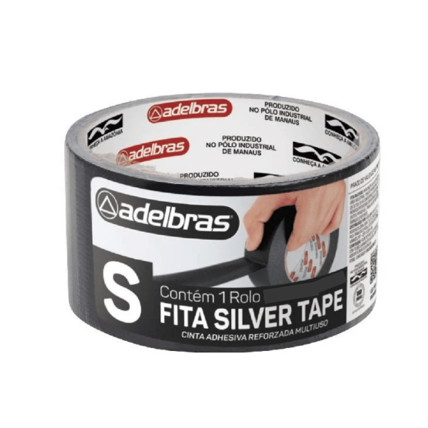 Fita Silver Tape 48X10 Preta Adelbras - Ref.0803080033