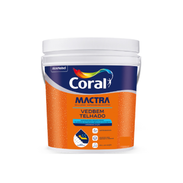 Impermeabilizante Térmico para Telhado Vedbem Telhafria Branco 4,5kg Coral Mactra - Ref.5993084
