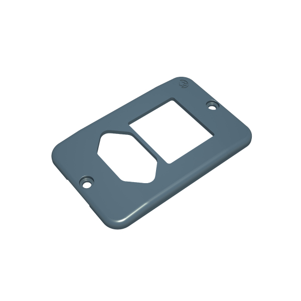 Tampa Interruptor 2 Tecla + Tomada Juntos Condulete Top Tigre - Ref.36005955