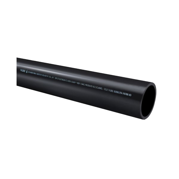 Tubo Pvc Eletroduto Soldável 50Mm 3M Tigre - Ref.14130500
