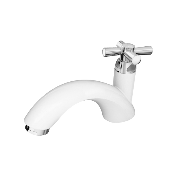 Torneira Lavatório Mesa Bica Baixa Cross Branca Cromada Tigre - Ref.300000483