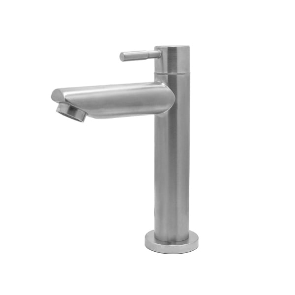 Torneira Lavatório Mesa Bica Baixa Alavanca Inox Escovado Bognar - Ref.32846