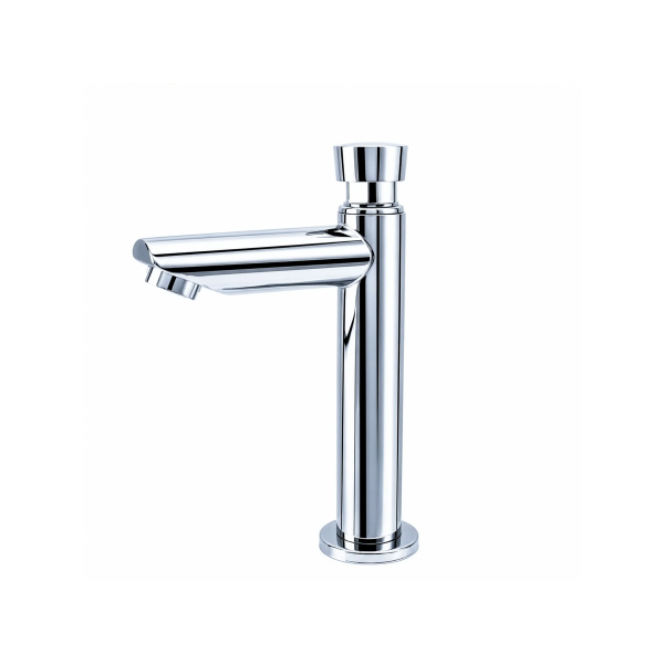 Torneira Lavatório Mesa Bica Alta Automática Inox Bognar - Ref.33237
