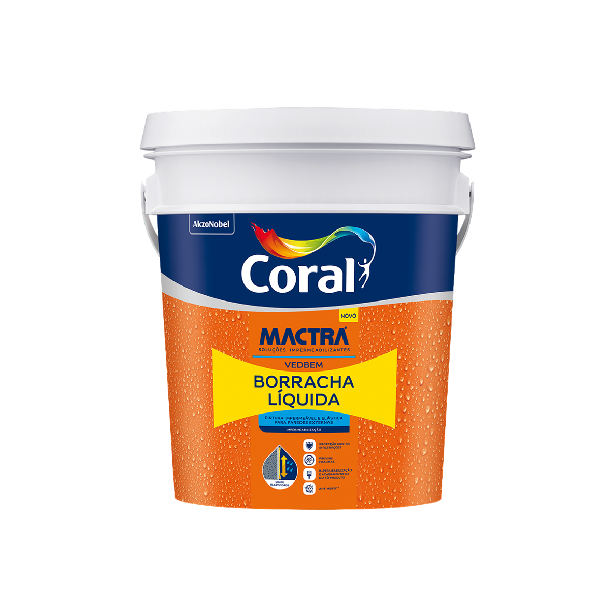 Tinta Impermeabilizante Parede Vedbem Borracha Liquida Branco 18kg Coral Mactra - Ref.9063369