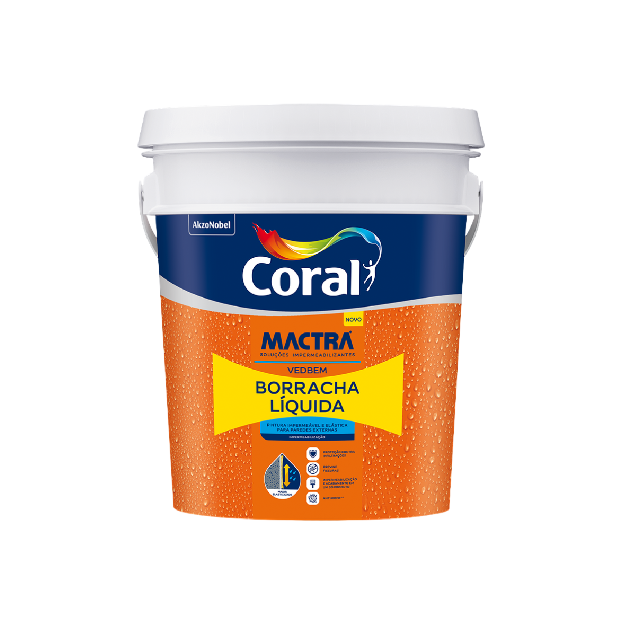 Tinta Impermeabilizante Parede Vedbem Borracha Liquida Cinza 18kg Coral Mactra - Ref.9063769
