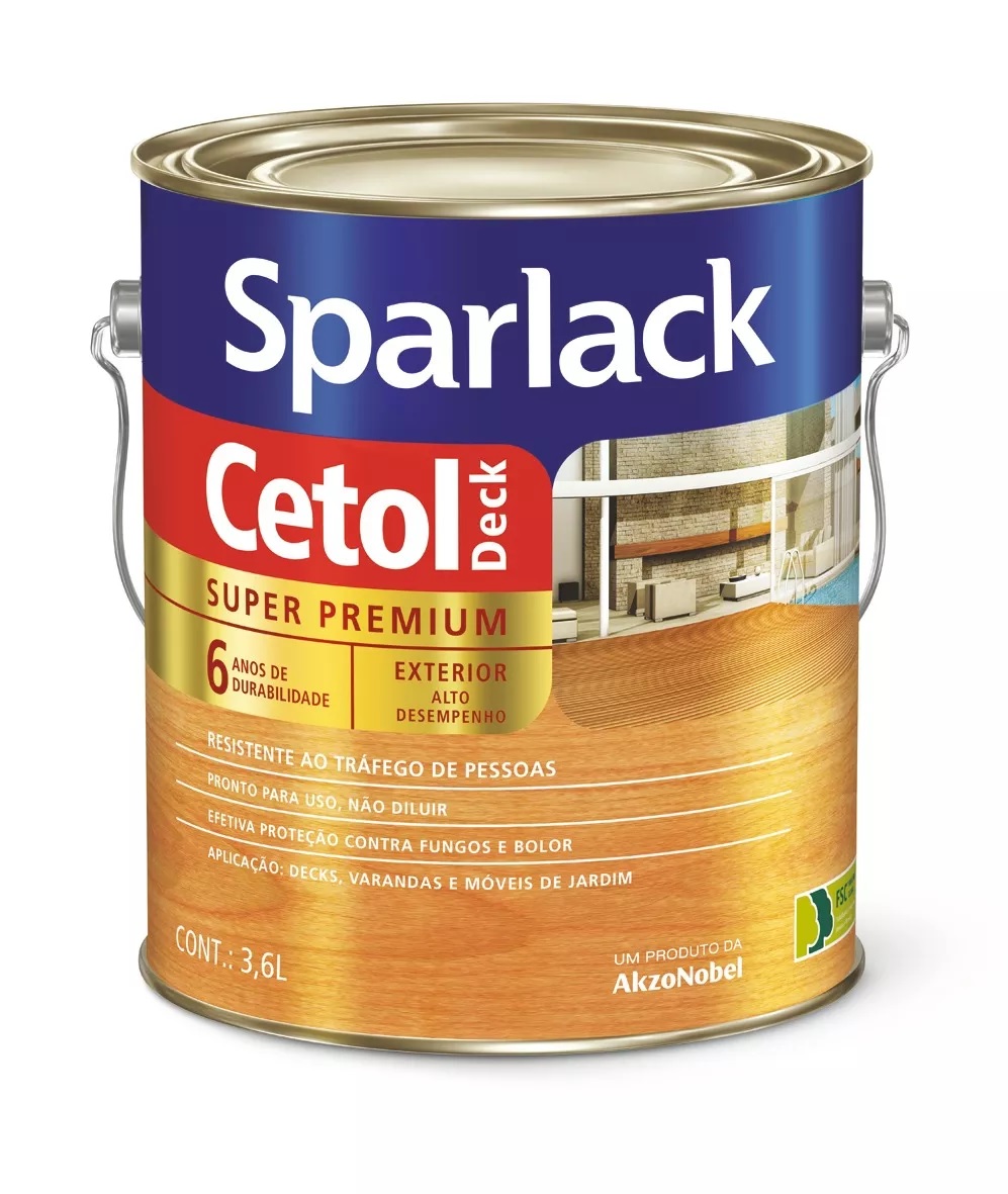 Verniz Cetol Deck Antiderrapante Semi Brilho 3,6l Sparlack - Ref.5203086