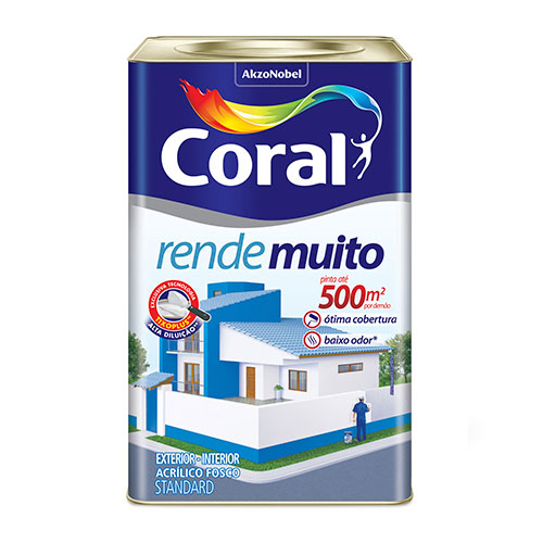 Tinta Fosco Rende Muito 18l Branco Coral - Ref.5202145