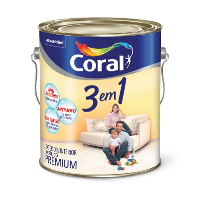 Base F 3 Em 1 Fosco 3,2L Coral - Ref.5202129