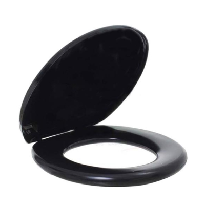 Assento Sanitário Almofadado Preto Astra - Ref.TPK/AS*PR1