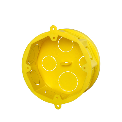 Caixa Luz Plastica 4x4 Octagonal Fms Amarela Krona - Ref.1255