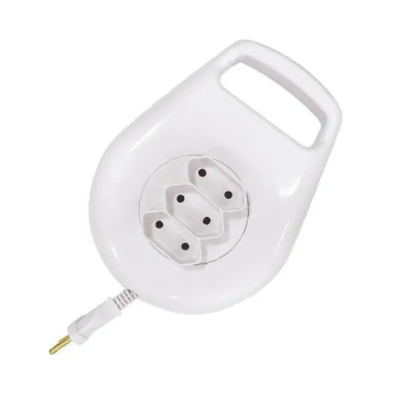 Extensão Enrolável 2p 5m Branca Ilumi - Ref.16973