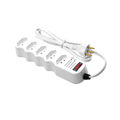 Filtro De Linha 2p+T 5 Tomadas Branca Ilumi - Ref.34012