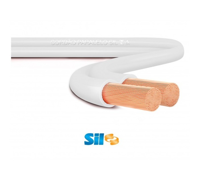 Fio Flexível Paralelo 300v 2x0,75mm 100m Branco Sil - Ref.00005.014.003.1.23