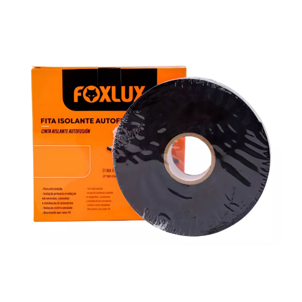 Fita Isolante Autofusão 10mx19mm Preta Foxlux - Ref.10.53