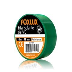 FITA ISOLANTE ANTICHAMA 10M X 19MM VERDE FOXLUX C/10