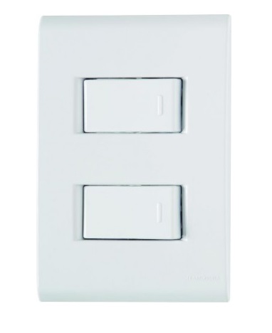 Interruptor Embutir 2 Teclas Liz Branca Tramontina - Ref.57170040