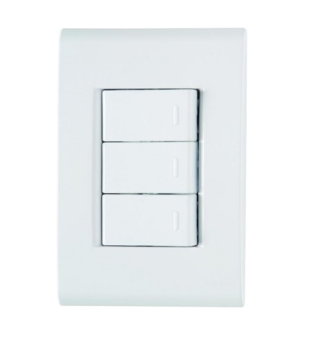 Interruptor Embutir 3 Teclas Liz Brancatramontina - Ref.57170070